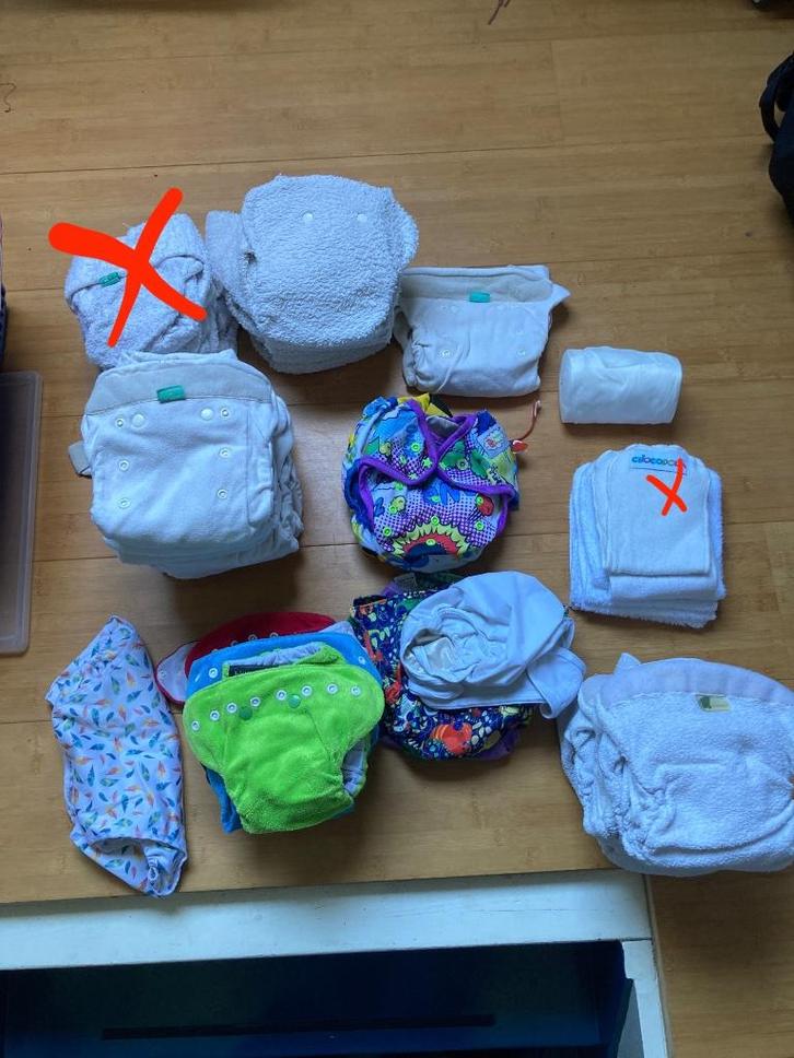 Wasbare Luiers - verschillende soorten, Kinderen en Baby's, Badjes en Verzorging, Gebruikt, Overige typen, Ophalen of Verzenden