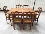 Prachtige Queen Ann Stijl tafel en zes stoelen. Levering., Ophalen, Gebruikt, 4 tot 6 stoelen