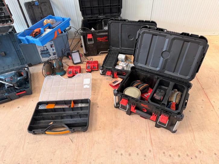 Partij Gereedschapskoffers, Sorteerboxen en Opbergbakken, Doe-het-zelf en Verbouw, Gereedschap | Handgereedschap, Gebruikt, Ophalen