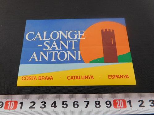 sticker spanje calonge sant antoni costa brava catalunya, Verzamelen, Stickers, Zo goed als nieuw, Bedrijf of Vereniging, Ophalen