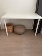 Bureau Ikea 120x60 cm, wit, verstelbare poten, Ophalen, In hoogte verstelbaar, Zo goed als nieuw, Bureau