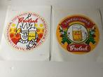 2 ronde stickers Grolsch Bier, Verzenden, Zo goed als nieuw, Grolsch