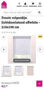 Fenstr lichtdoorlatend rolgordijn offwhite 210x190 cm, Ophalen, Nieuw, 200 cm of meer, Crème