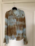 Kanten blouse, ijsblauw/roestbruin, Ambiente, maat 40, Kleding | Dames, Maat 38/40 (M), Bruin, Ambiente, Ophalen of Verzenden