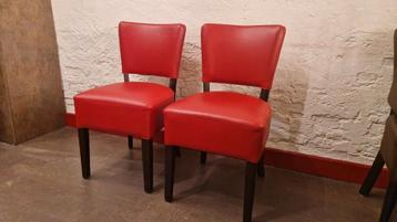 6 Rode Stoelen (horecal) - Stijlvol en Comfortabel! beschikbaar voor biedingen