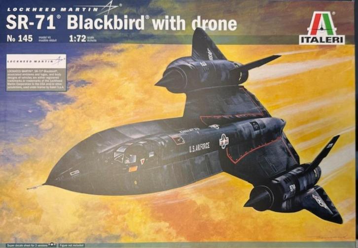 Coelianmodels, Italeri, 0145, SR-71 Blackbird, 1/72 € 32,99, Hobby en Vrije tijd, Modelbouw | Vliegtuigen en Helikopters, Nieuw