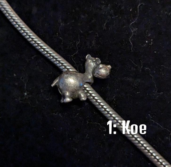 Zilveren dierenbedels geschikt voor o.a. Pandora, Sieraden, Tassen en Uiterlijk, Bedels, Gebruikt, Tedora, Zilver, 1 bedel, Ophalen of Verzenden