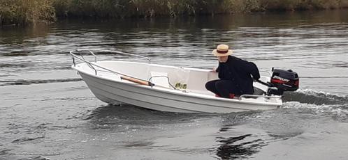 Motorboot Merita305 incl Mercury 4PK bbmotor op trailer zgan, Watersport en Boten, Motorboten en Motorjachten, Zo goed als nieuw