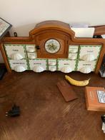 Oud jugenstill vooraadkastje met petrus regout bakjes, Antiek en Kunst, Antiek | Keramiek en Aardewerk, Ophalen