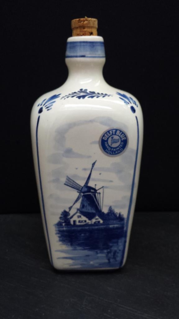 Vintage Delfts Blauwe KRUIK / Fles met Stop, Handgeschilderd, Antiek en Kunst, Curiosa en Brocante, Ophalen of Verzenden