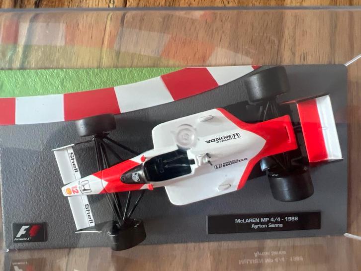 McLaren MP4/4 Ayrton Senna 1988 – schaal 1:43, Hobby en Vrije tijd, Modelauto's | 1:43, Zo goed als nieuw, Ophalen of Verzenden