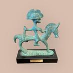 Bronzen paard met krijger Etrusken, Ophalen of Verzenden