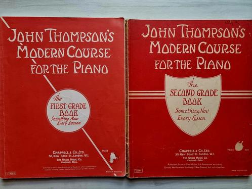 John Thompson Piano Cursus 1 & 2, Muziek en Instrumenten, Bladmuziek, Gebruikt, Les of Cursus, Klassiek, Piano, Ophalen of Verzenden
