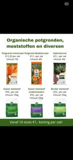 Potgrond, meststoffen en boomschors en tuinbenodigdheden, Ophalen