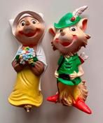 Robin Hood en Lady Marian Ledraplastic Walt Disney 1973, Verzenden, Overige figuren, Zo goed als nieuw