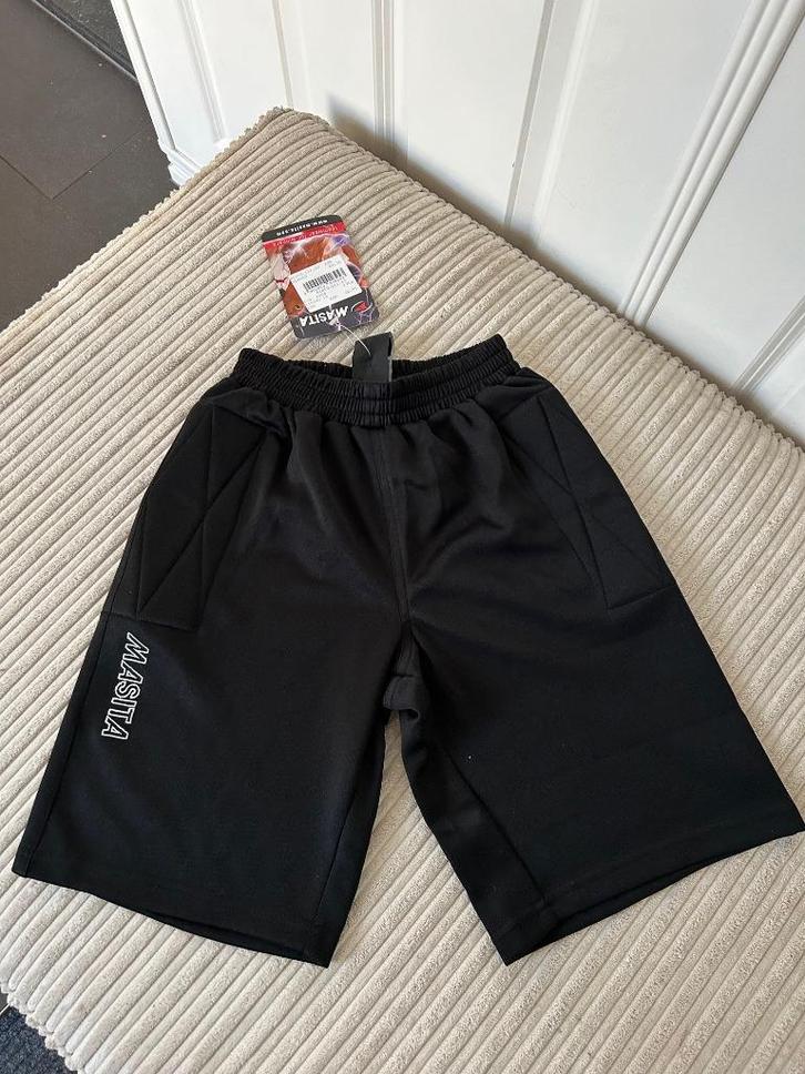 Zwarte Masita Keepersshort keeper broek kort maat 164 NIEUW, Sport en Fitness, Voetbal, Nieuw, Broek, Maat XS of kleiner, Ophalen of Verzenden
