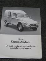 Citroen Acadiane folder, Ophalen of Verzenden, Zo goed als nieuw, Citroën