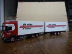 WSI Scania combi De Vries Hallum, Hobby en Vrije tijd, Modelauto's | 1:50, Ophalen of Verzenden, Nieuw, Bus of Vrachtwagen, Wsi