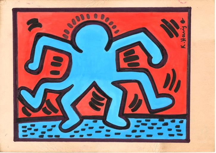 Keith Haring Artwork, Antiek en Kunst, Kunst | Schilderijen | Modern, Ophalen of Verzenden