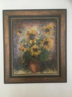 Schilderij zonnebloemen, Antiek en Kunst, Kunst | Schilderijen | Klassiek, Ophalen