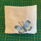 Handgemaakt cadeauzakje met blauwe vlinder 11,5 x 9 cm, Verzenden, Nieuw