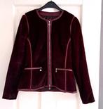 Indies burgundy red faux fur blazer met rits mt XS-S 47720