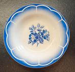 Oud bord Sarreguemines Digoin, Decor Marsac Blauw Bloemen, Antiek en Kunst, Antiek | Servies los, Ophalen of Verzenden