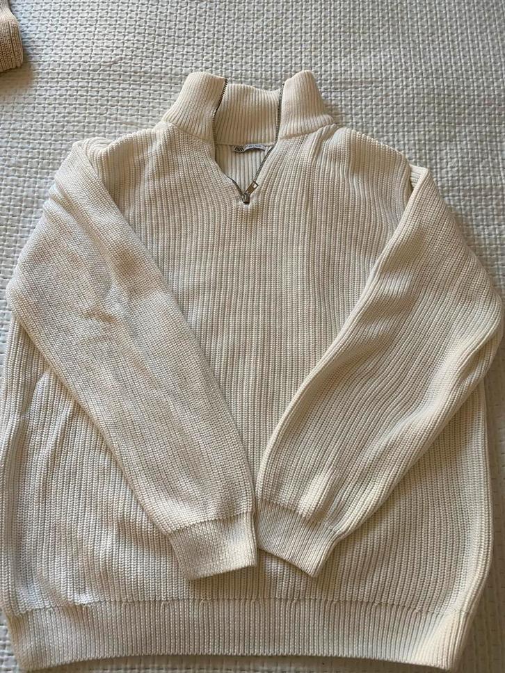 Mooie heren schipperstrui maat L, Kleding | Heren, Truien en Vesten, Zo goed als nieuw, Beige, Ophalen