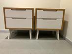 2 prachtige moderne eiken nachtkastjes van MADE, Ophalen, 55 tot 70 cm, Zo goed als nieuw, 45 tot 65 cm