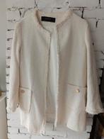 Zara witte jas gouden knopen roomwit maat XL, Kleding | Dames, Maat 46/48 (XL) of groter, Ophalen of Verzenden, Zo goed als nieuw