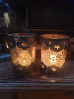 2 armeluis waxinelichtjes, Antiek en Kunst, Ophalen of Verzenden