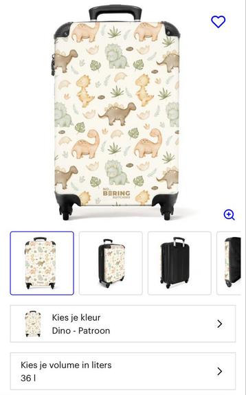 Kindertrolley Dino patroon in pastelkleuren Nieuw!!! beschikbaar voor biedingen