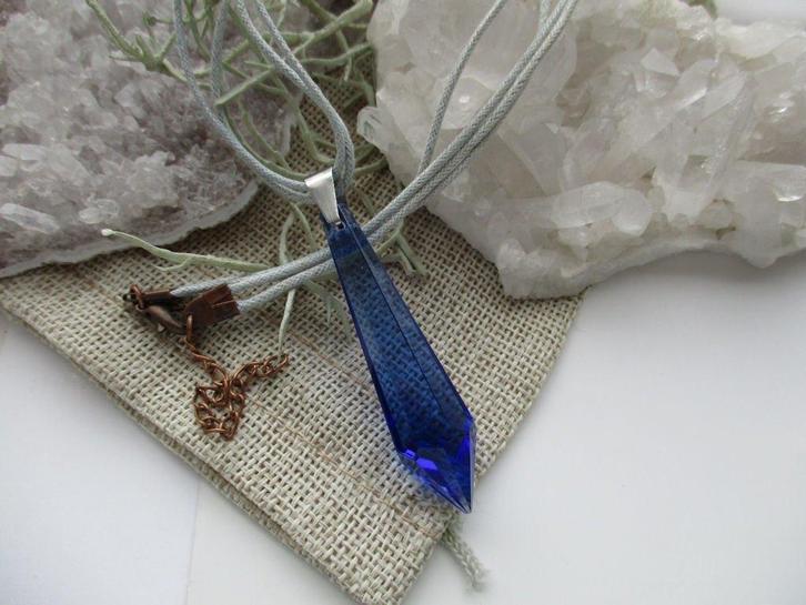 Tachyon Archion® energie kristal pendel - halsketting blauw, Diversen, Verpleegmiddelen, Nieuw, Ophalen of Verzenden