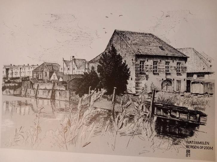 Jurgen Katzmann dorpen Noord-Brabant Bergen op Zoom  Wouw, Antiek en Kunst, Kunst | Etsen en Gravures, Ophalen of Verzenden