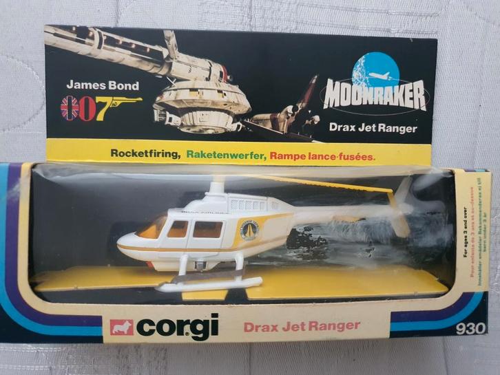 Corgi Drax Jet Ranger - James Bond Moonraker, Hobby en Vrije tijd, Modelbouw | Auto's en Voertuigen, Zo goed als nieuw, Overige typen