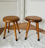 Vintage schoolkrukjes hout krukjes retro school, Ophalen, Gebruikt, Hout