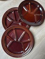Vintage Fondue Borden Set (3 stuks), Ophalen of Verzenden