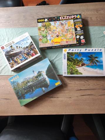 4 puzzels 1000 stukjes 5 euro beschikbaar voor biedingen