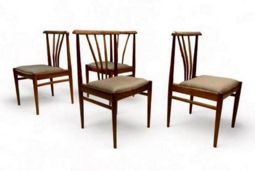 4x eetkamerstoel - pallisander- scandinavisch, Huis en Inrichting, Stoelen, Zo goed als nieuw, Hout, Ophalen of Verzenden