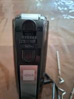 Krachtige Hema Handmixer Zwart RVS - Garde & Deeghaken, 3 snelheden of meer, Ophalen of Verzenden, Zo goed als nieuw, Vaatwasserbestendig