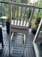 Barkruk met rugleuning, Hout, Gebruikt, Wit, Ophalen of Verzenden