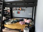 Bed, Huis en Inrichting, Slaapkamer | Bedden, Ophalen, Gebruikt, Zwart, Hoogslaper