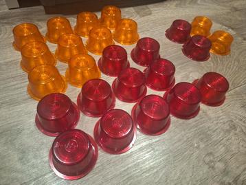 Knipperlicht glaasjes rood en oranje beschikbaar voor biedingen
