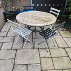tuinset tafel en stoelen, Tuin en Terras, Tuinsets en Loungesets, Ophalen, Zo goed als nieuw