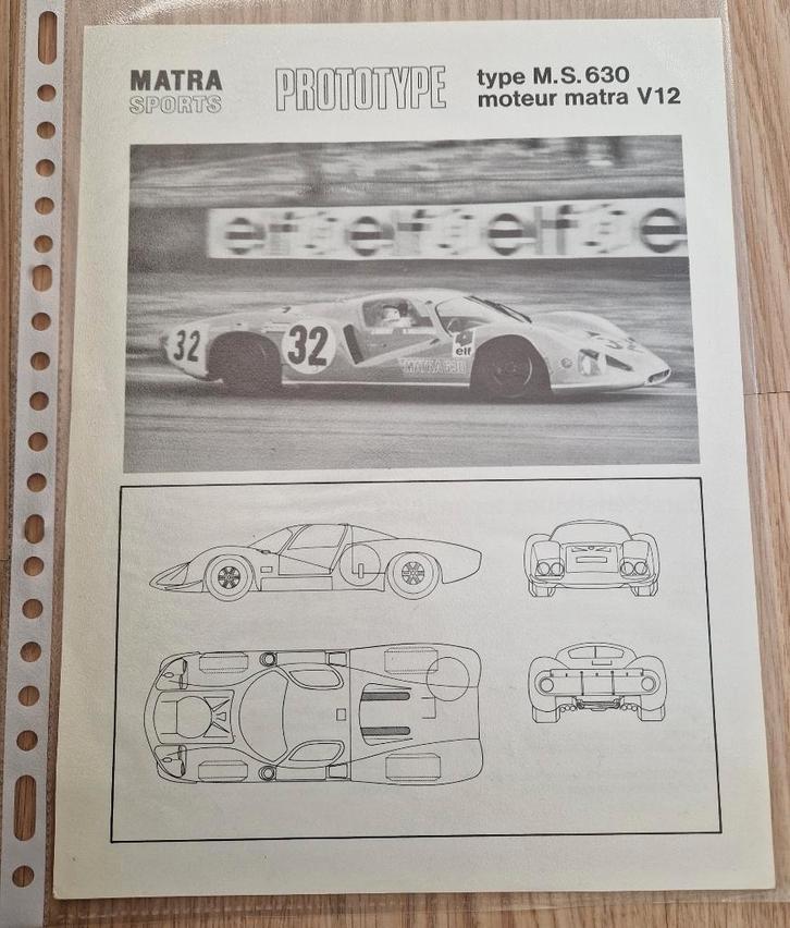 Leaflets Matra prototypen, Boeken, Auto's | Folders en Tijdschriften, Zo goed als nieuw, Overige merken, Ophalen of Verzenden