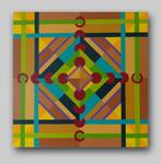 "Kleurig" met cirkels en vlakken, Antiek en Kunst, Kunst | Schilderijen | Abstract, Ophalen