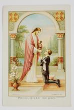 De eerste heilige communie - 4 devotie prenten, Verzenden, Zo goed als nieuw, Kaart of Prent, Christendom | Katholiek