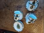 Kerst6 kop en schotel  6 gebaksbordjes doorsnee sneden 18 cm, Nieuw, Ophalen of Verzenden, Overige stijlen, Kop(pen) en/of Schotel(s)