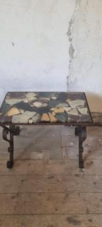 Mooi oud smeedijzer bijzet tafeltje met apart blad, Antiek en Kunst, Antiek | Meubels | Tafels, Ophalen
