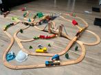 Zeer grote houten treinbaan, Kinderen en Baby's, Speelgoed | Houten speelgoed, Ophalen, Gebruikt, Overige typen